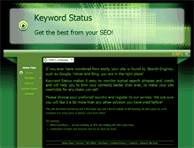 Tablet Screenshot of keywordstatus.com